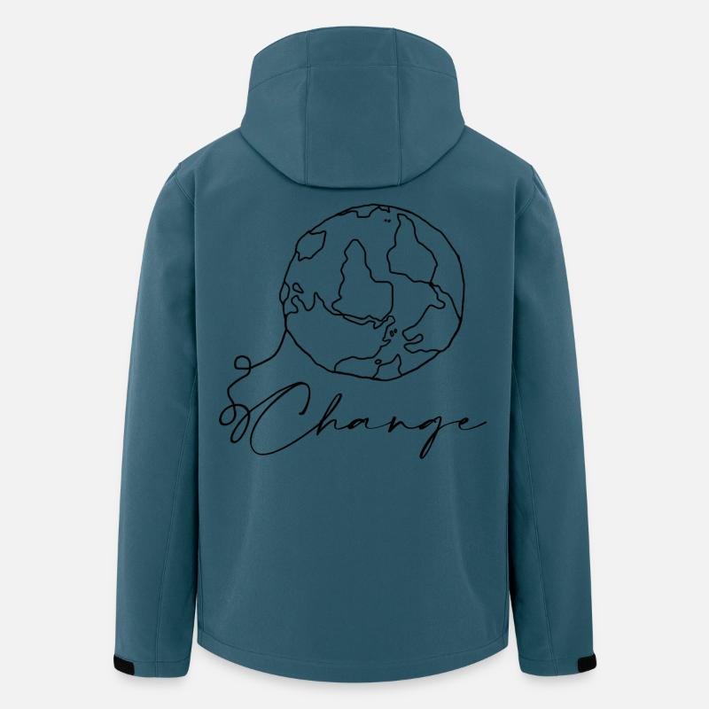 World - Recycelte Männer Softshell-Jacke von Stanley/Stella - Dunkles Petrol