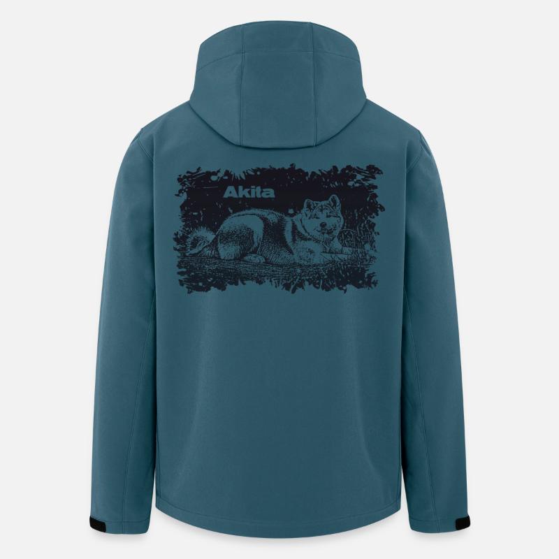 Akita - Recycelte Männer Softshell-Jacke von Stanley/Stella - Dunkles Petrol