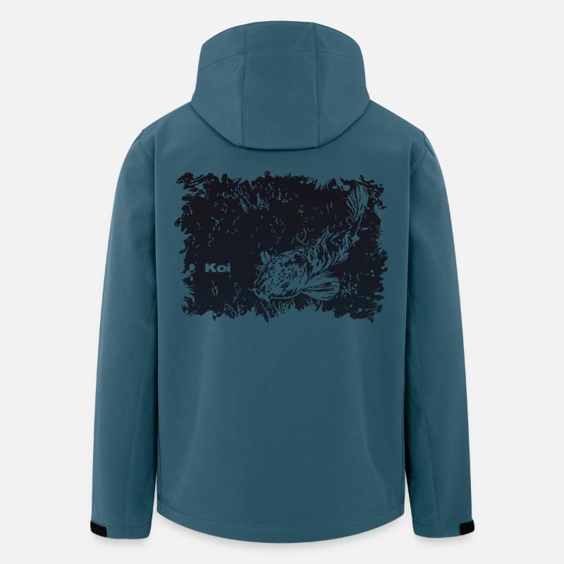 Koi Karpfen - Recycelte Männer Softshell-Jacke von Stanley/Stella - Dunkles Petrol