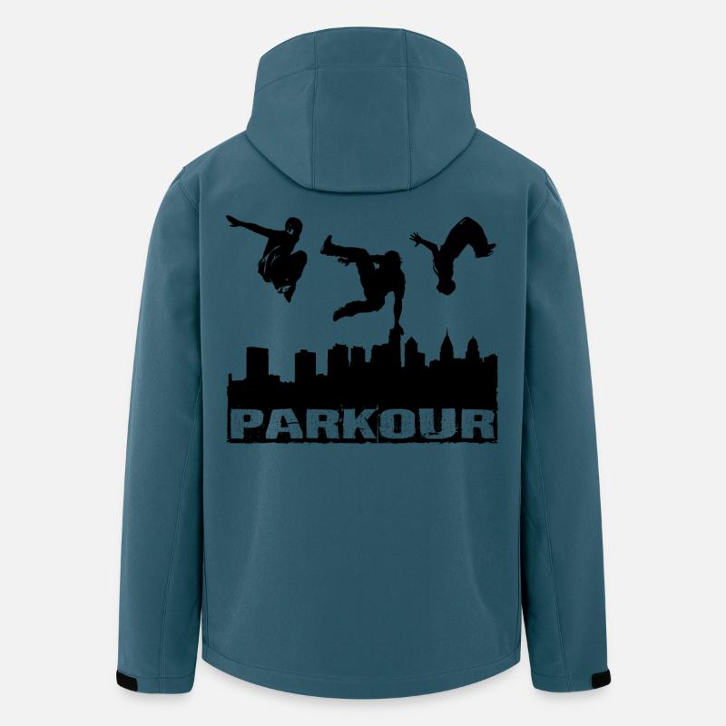 Parkour - Veste softshell homme en polyester recyclé Stanley/Stella - bleu pétrole foncé