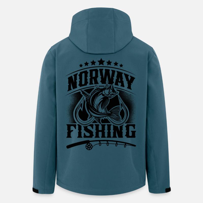 Norvège Pêcheur pêcheur - Veste softshell homme en polyester recyclé Stanley/Stella - bleu pétrole foncé