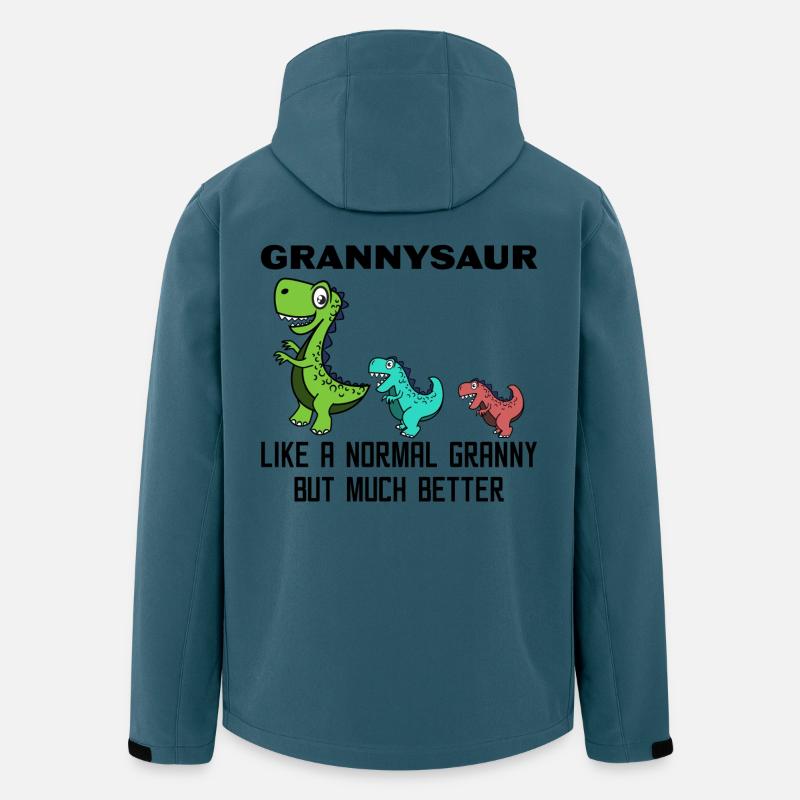 Lustig Großmutter Oma Dinosaurier Statement - Recycelte Männer Softshell-Jacke von Stanley/Stella - Dunkles Petrol