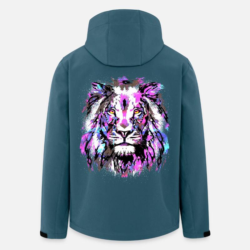 Sternzeichen Löwe Bunt - Grosskatze - Wildlife - Recycelte Männer Softshell-Jacke von Stanley/Stella - Dunkles Petrol