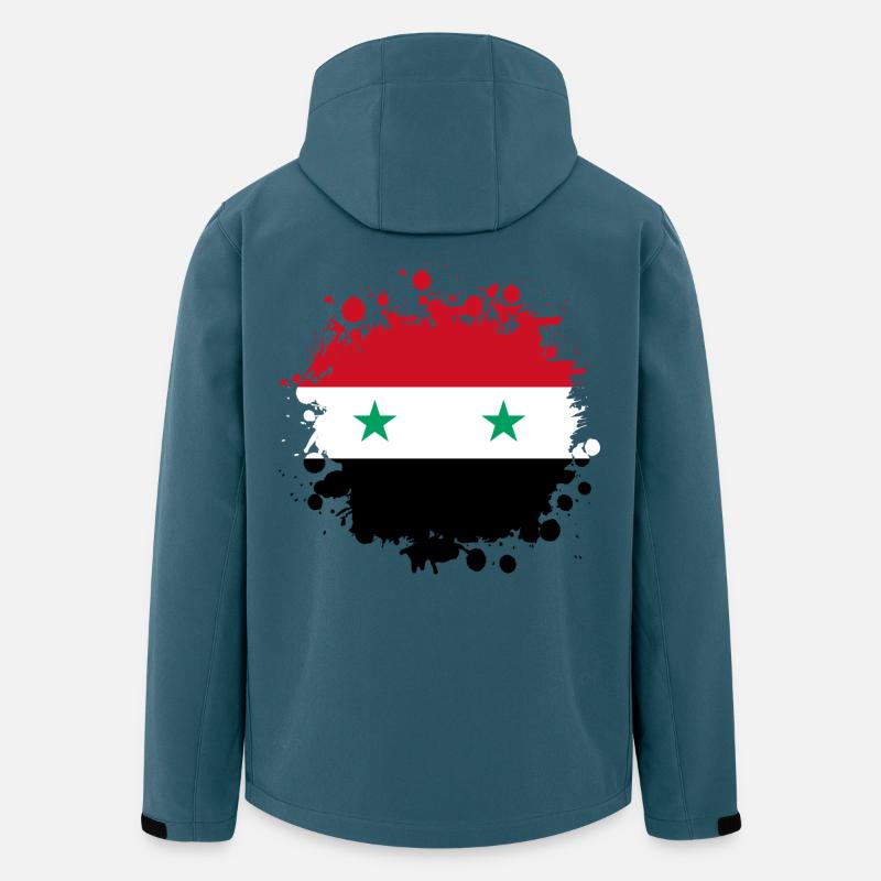 Syrien Flaggen Klecks - Recycelte Männer Softshell-Jacke von Stanley/Stella - Dunkles Petrol