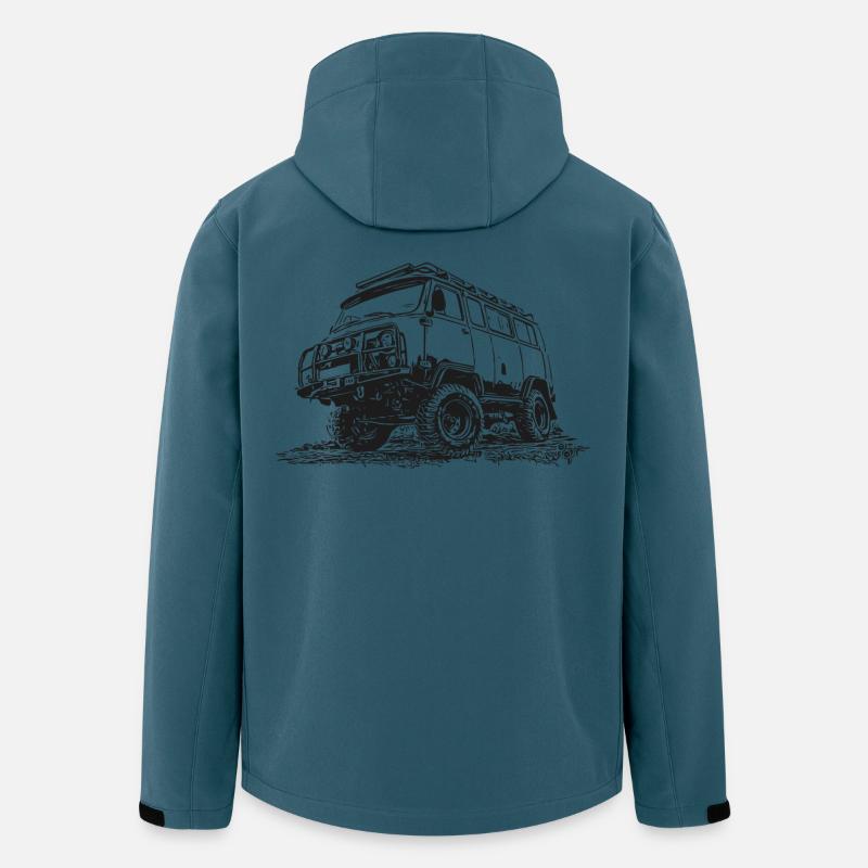 Buchanka UAZ - Recycelte Männer Softshell-Jacke von Stanley/Stella - Dunkles Petrol
