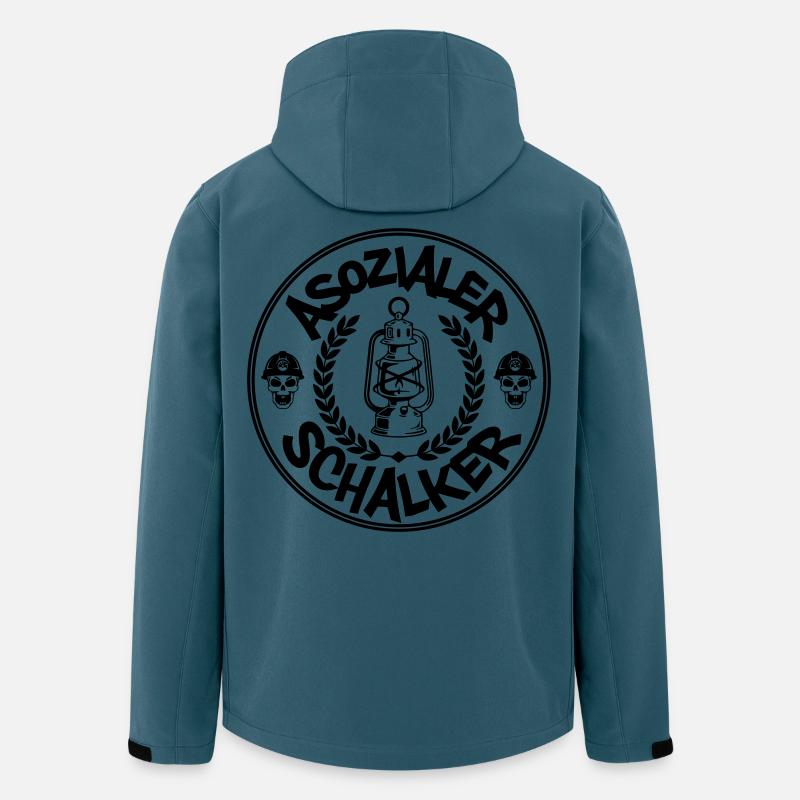 Asozialer Schalker | Farben änderbar - Recycelte Männer Softshell-Jacke von Stanley/Stella - Dunkles Petrol