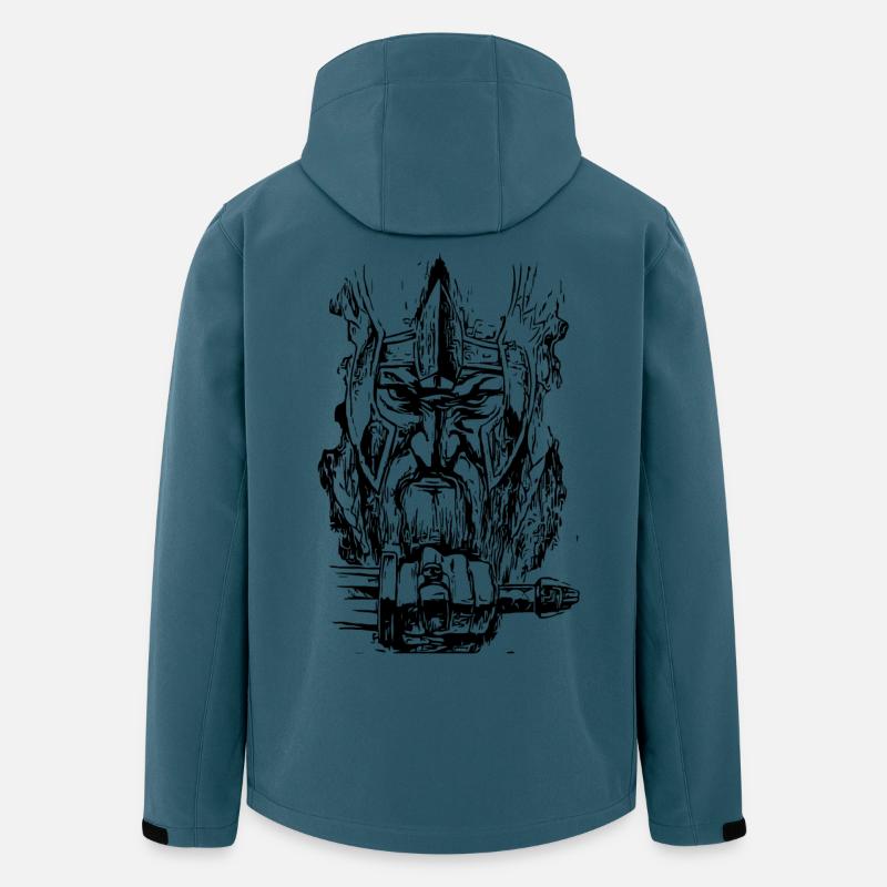 Wikinger Krieger Kopf - Recycelte Männer Softshell-Jacke von Stanley/Stella - Dunkles Petrol