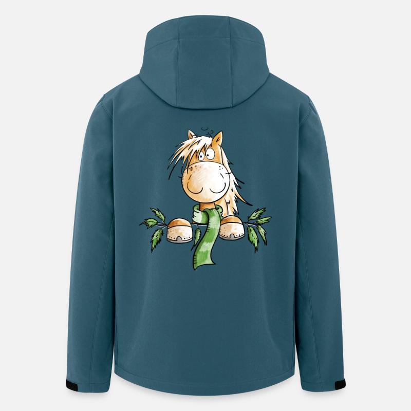 Winter Pferd I Pferdemotiv Fun - Recycelte Männer Softshell-Jacke von Stanley/Stella - Dunkles Petrol