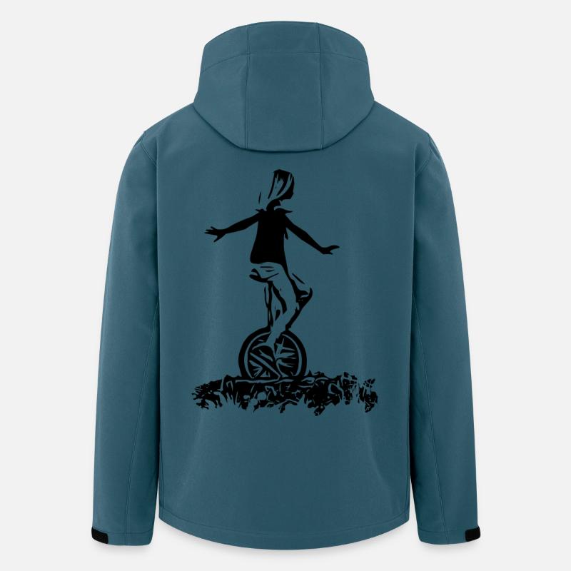 Einrad Mädchen - Recycelte Männer Softshell-Jacke von Stanley/Stella - Dunkles Petrol