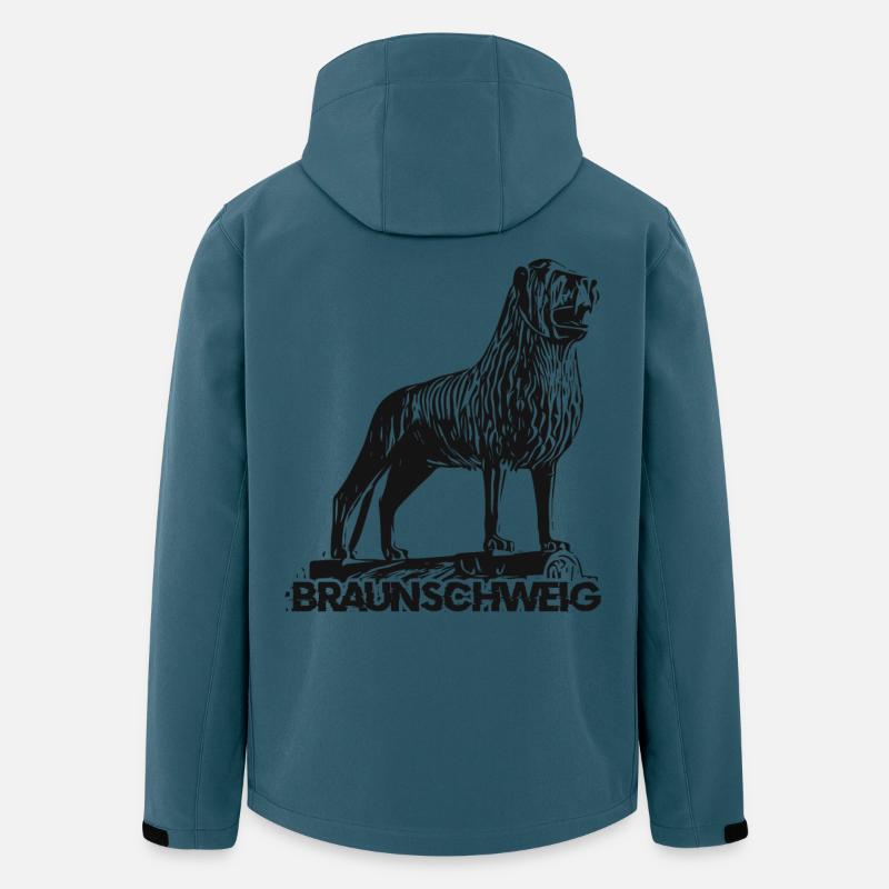 Braunschweig Lejon - Softshelljacka herr i återvunnen polyester Discoverer Stanley/Stella - mörk petrol