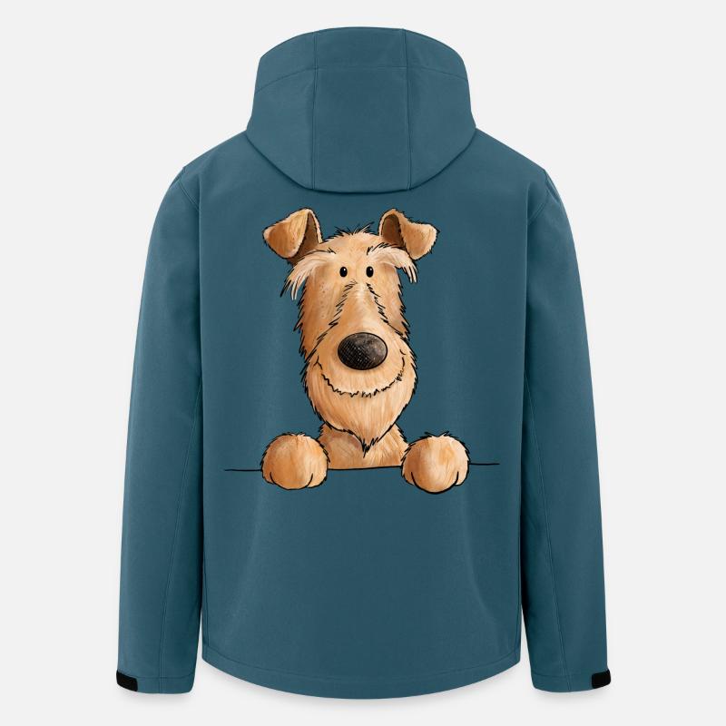 Irish Terrier Hund I Hunderasse - Recycelte Männer Softshell-Jacke von Stanley/Stella - Dunkles Petrol