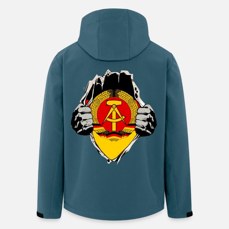 DDR-Flagge unterm Shirt - Recycelte Männer Softshell-Jacke von Stanley/Stella - Dunkles Petrol