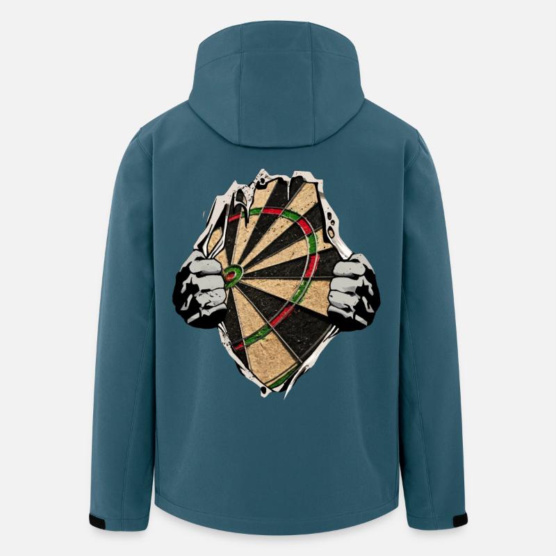 Dart - Dartscheibe unterm Shirt - Recycelte Männer Softshell-Jacke von Stanley/Stella - Dunkles Petrol