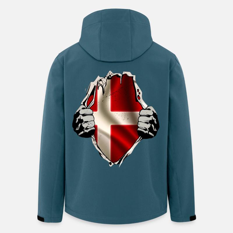Le Danemark sous la chemise - Veste softshell homme en polyester recyclé Stanley/Stella - bleu pétrole foncé