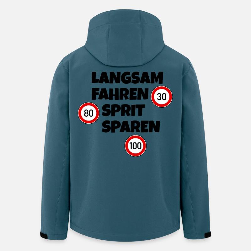 Langsam fahren - Sprit sparen - Tempolimit - Recycelte Männer Softshell-Jacke von Stanley/Stella - Dunkles Petrol