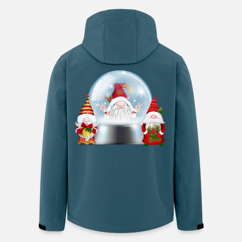 Schneekugel Santa Gnomes Jubel - Recycelte Männer Softshell-Jacke von Stanley/Stella - Dunkles Petrol