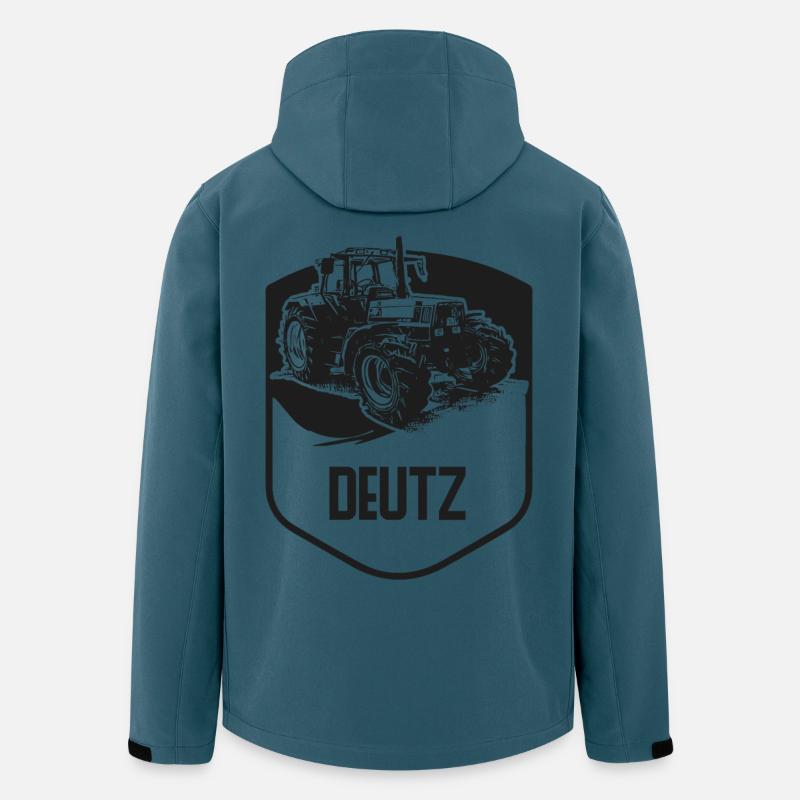 Deutz Traktor Wappen - Recycelte Männer Softshell-Jacke von Stanley/Stella - Dunkles Petrol