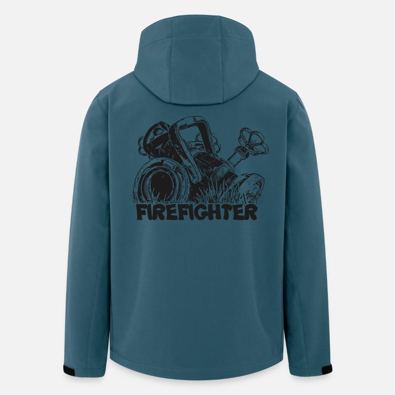 Firefighter - Recycelte Männer Softshell-Jacke von Stanley/Stella - Dunkles Petrol