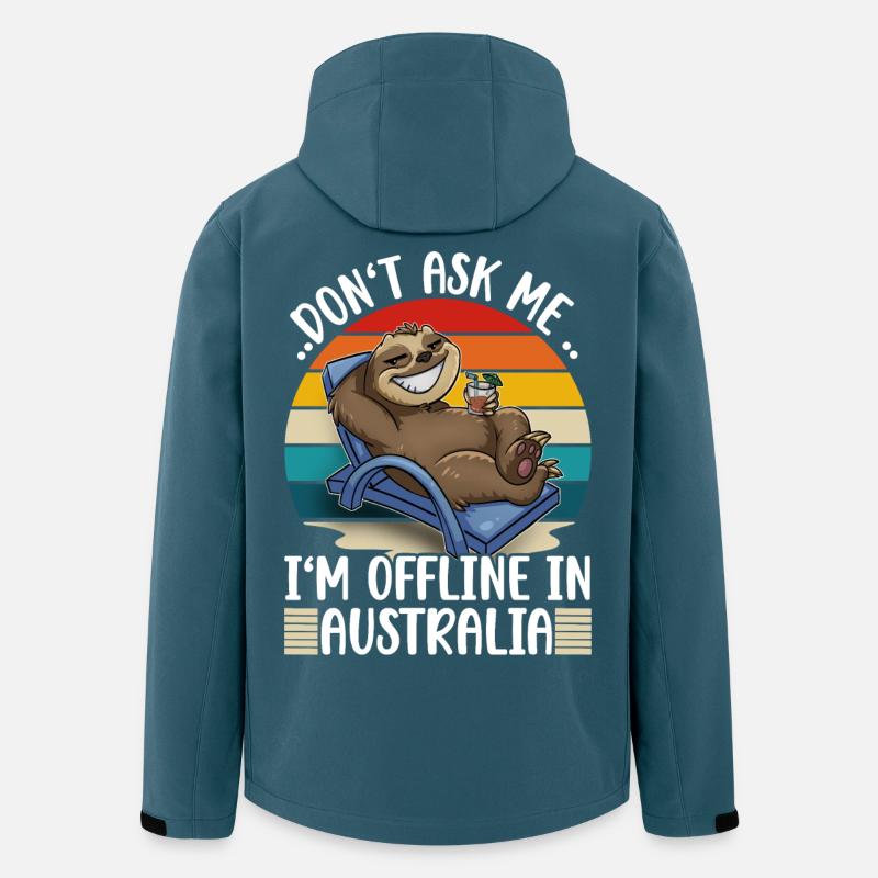 Australia Holiday Trip Sloth - Men’s Recycled Softshell Jacket by Stanley/Stella - stargazer