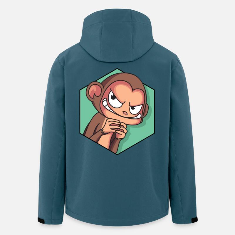 Cunning monkey | Funny monkey - Men’s Recycled Softshell Jacket by Stanley/Stella - stargazer
