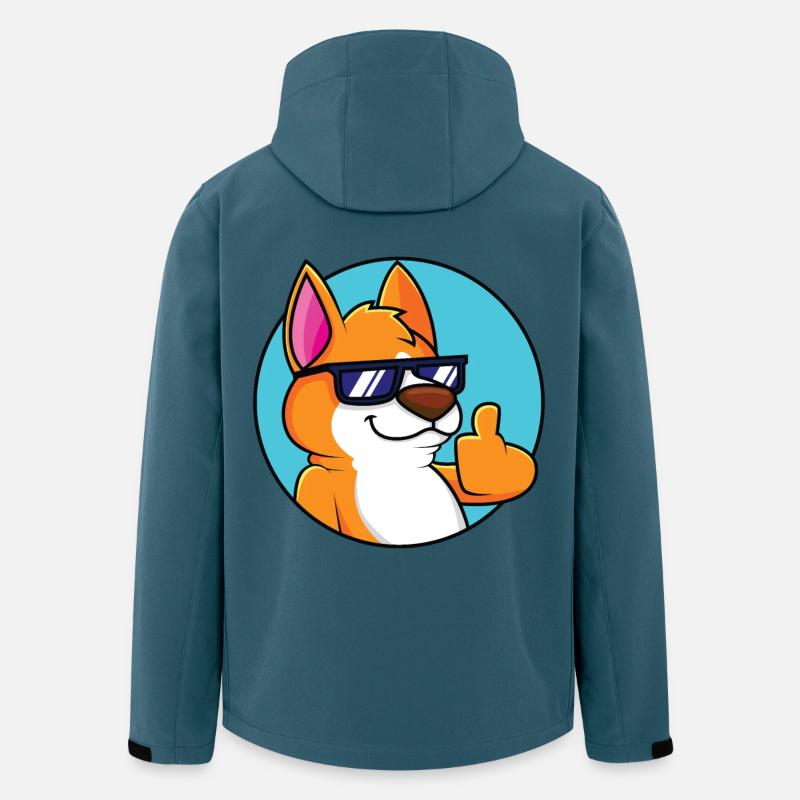 Cooler Fuchs - Daumen hoch - Recycelte Männer Softshell-Jacke von Stanley/Stella - Dunkles Petrol