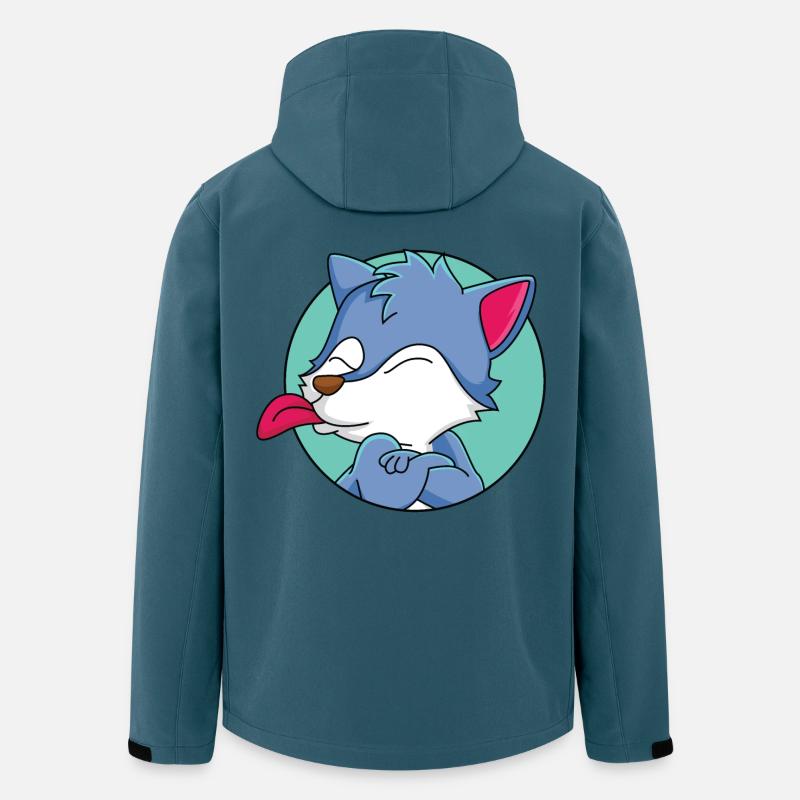 Frecher kleiner Wolf - Recycelte Männer Softshell-Jacke von Stanley/Stella - Dunkles Petrol