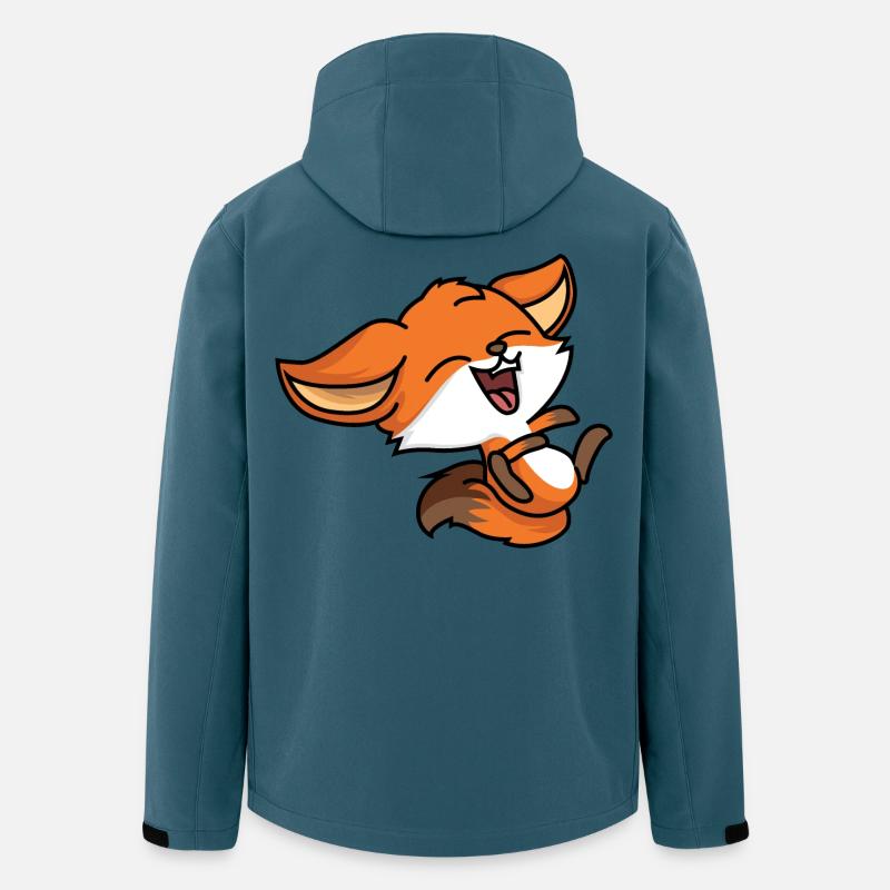 Lachender Fuchs - Recycelte Männer Softshell-Jacke von Stanley/Stella - Dunkles Petrol