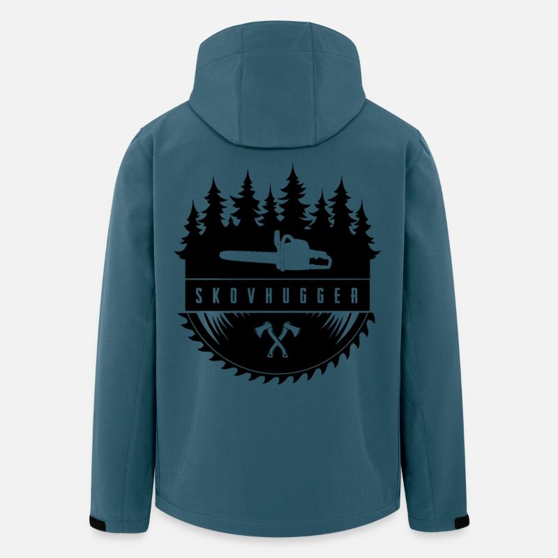 Bûcheron - Veste softshell homme en polyester recyclé Stanley/Stella - bleu pétrole foncé