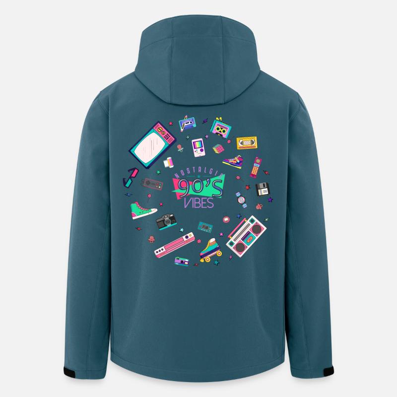 Nostalgische 90er-Vibes - Recycelte Männer Softshell-Jacke von Stanley/Stella - Dunkles Petrol