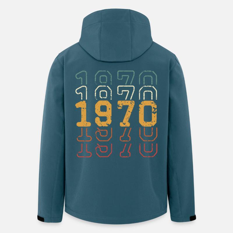 1970 - Recycelte Männer Softshell-Jacke von Stanley/Stella - Dunkles Petrol