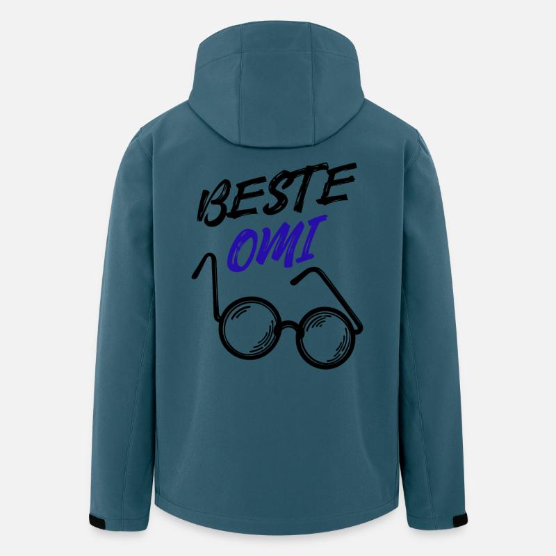 Oma Großmutter Beste Omi Brille Statement - Recycelte Männer Softshell-Jacke von Stanley/Stella - Dunkles Petrol