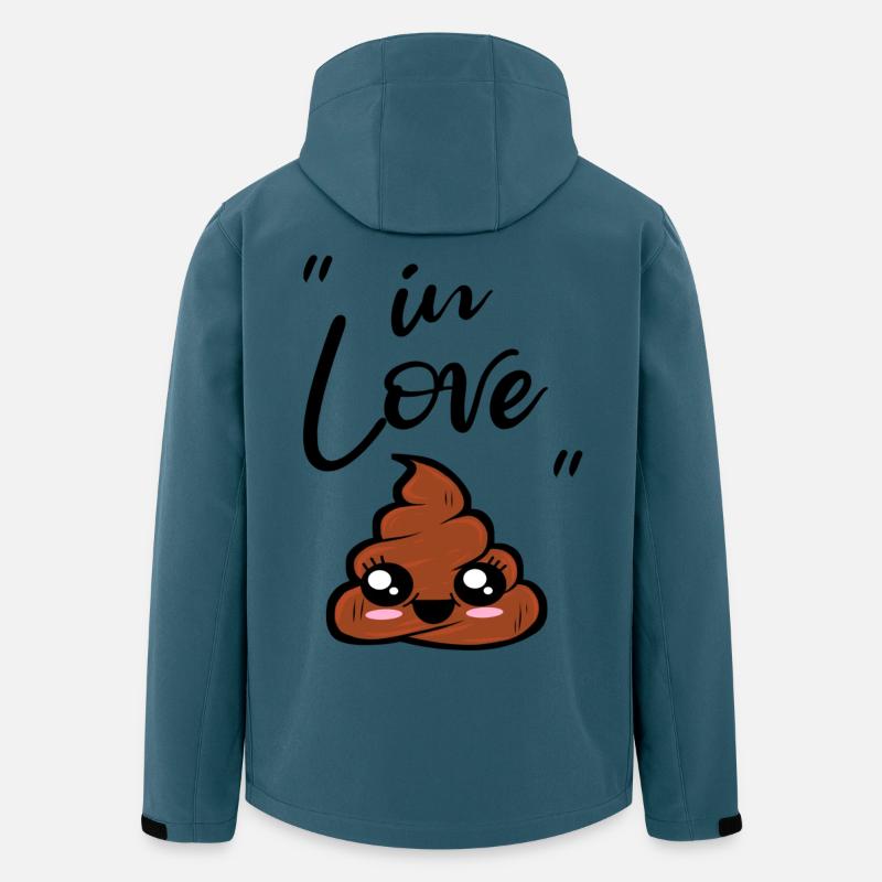 kawaii poop - Recycelte Männer Softshell-Jacke von Stanley/Stella - Dunkles Petrol