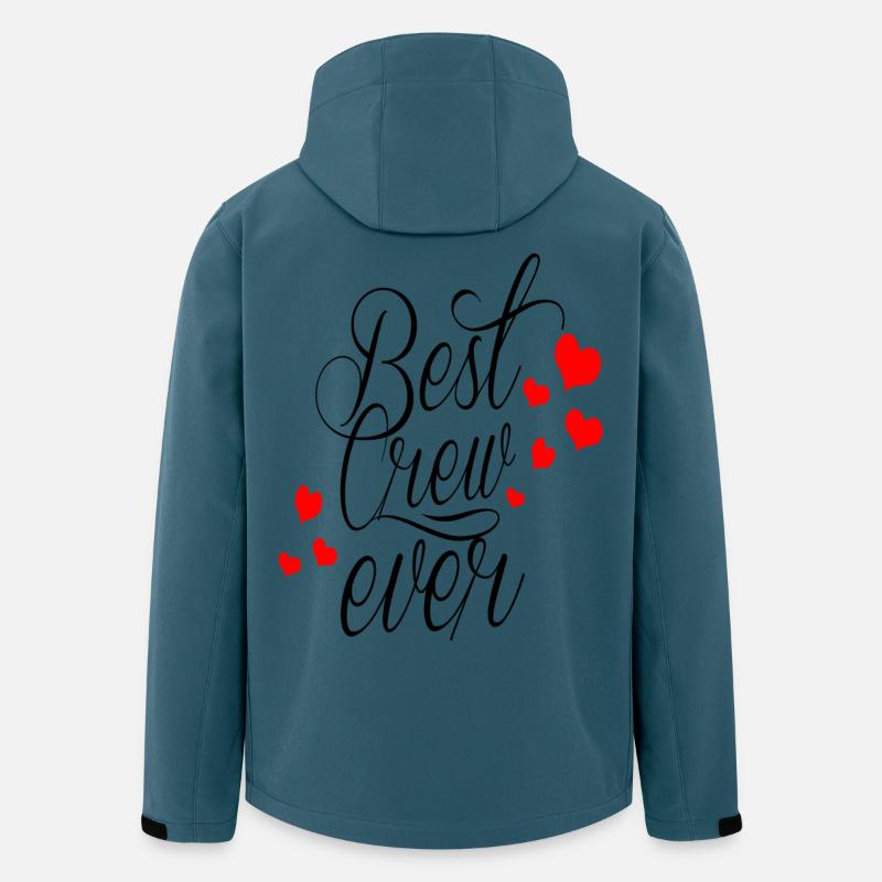 BEST CREW EVER - Recycelte Männer Softshell-Jacke von Stanley/Stella - Dunkles Petrol