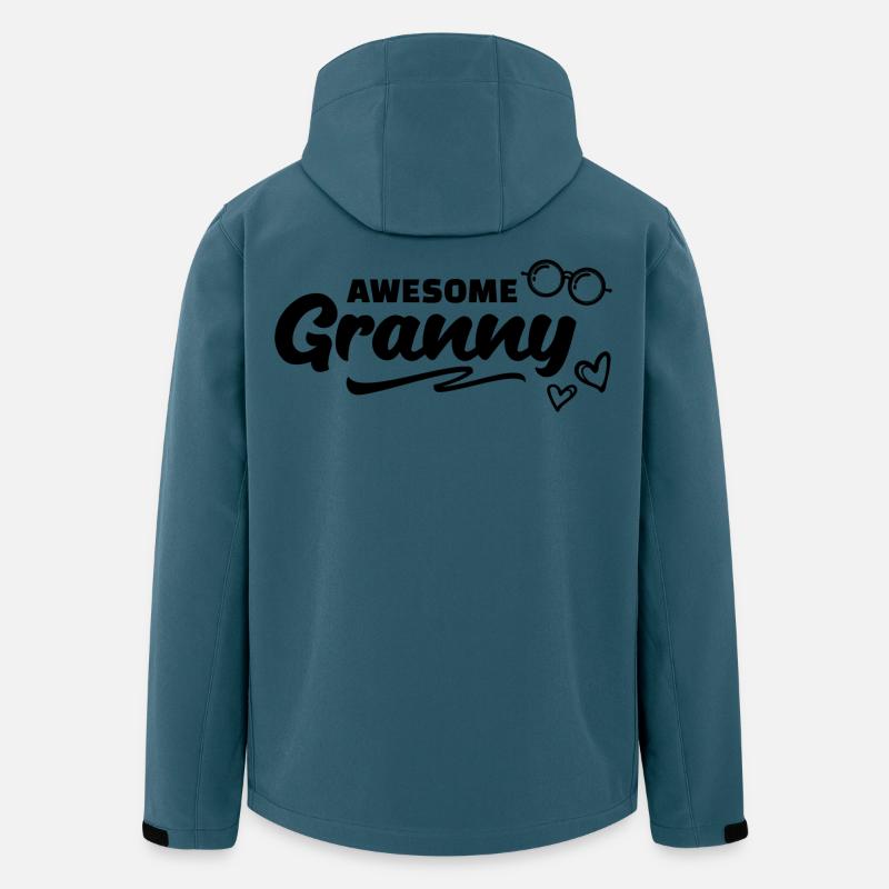 Brille Oma Großmutter Statement Alles Gute - Recycelte Männer Softshell-Jacke von Stanley/Stella - Dunkles Petrol