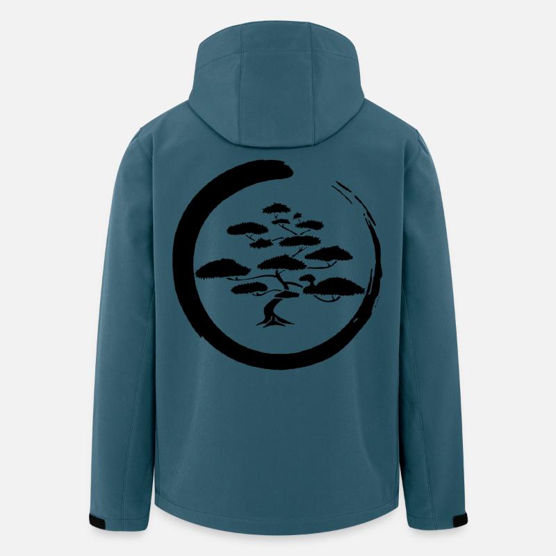 Schwarzer japanischer Baum - Recycelte Männer Softshell-Jacke von Stanley/Stella - Dunkles Petrol