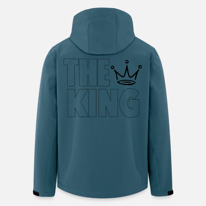 The King – Bold Crown Statement Design - Recycelte Männer Softshell-Jacke von Stanley/Stella - Dunkles Petrol