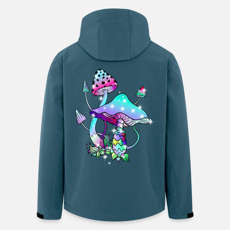 Magic mushrooms psychedelic mushroom art - Men’s Recycled Softshell Jacket by Stanley/Stella - stargazer