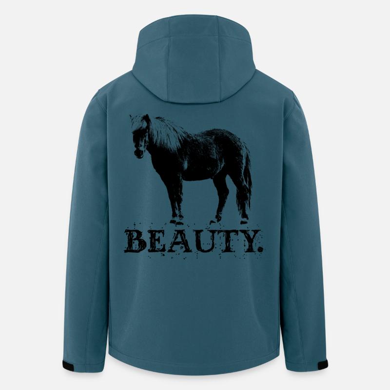 Pferdefan Pferde Spruch Islandpferde Isländer - Recycelte Männer Softshell-Jacke von Stanley/Stella - Dunkles Petrol