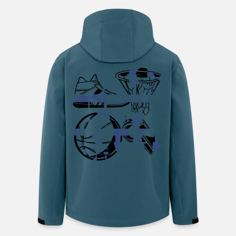 Basketballer - Recycelte Männer Softshell-Jacke von Stanley/Stella - Dunkles Petrol