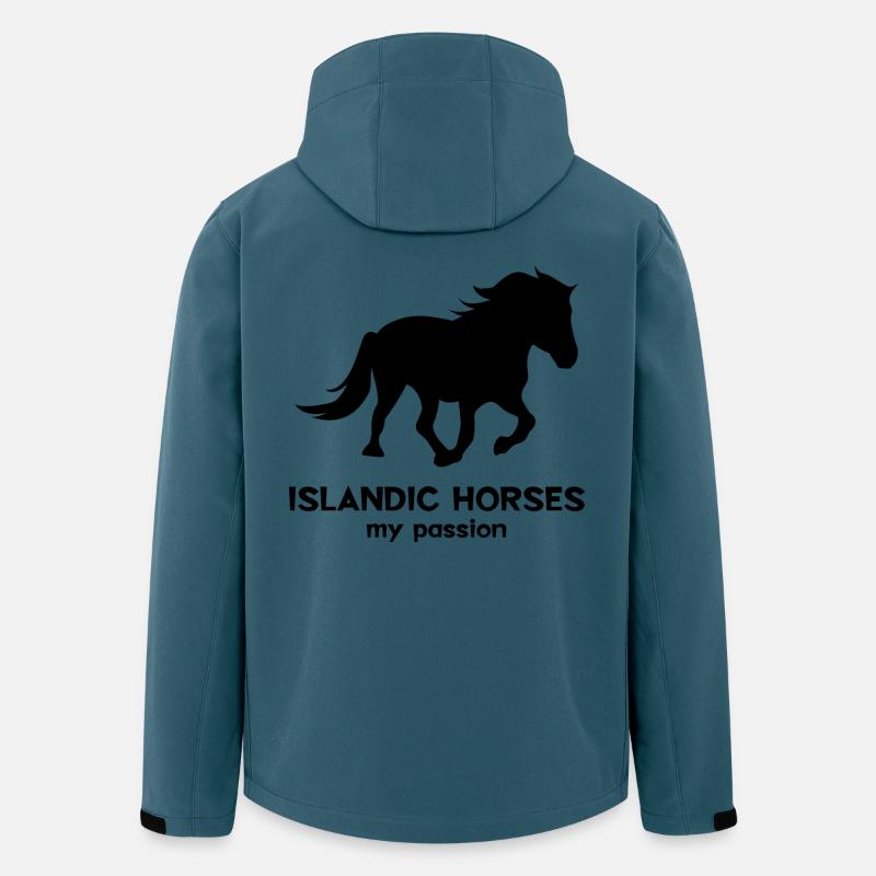 Pferde Statement Islandpferde Pferdeliebe - Recycelte Männer Softshell-Jacke von Stanley/Stella - Dunkles Petrol