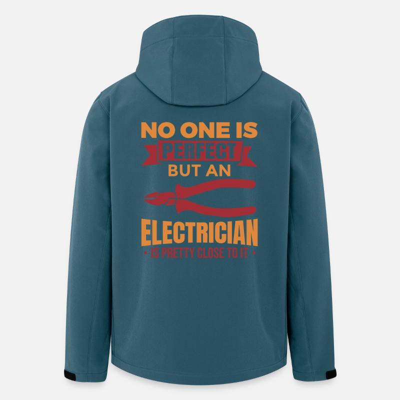 Sjov elektriker vittighed - Stanley/Stella herre softshelljakke i genanvendt polyester - mørk petrol