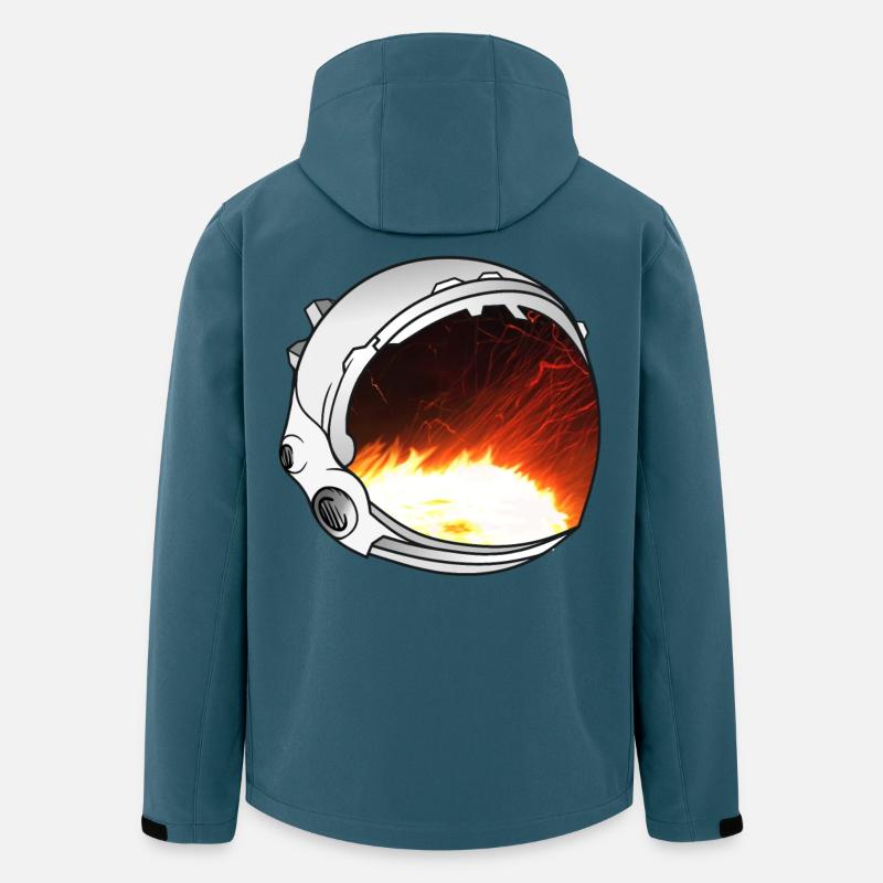 Astronaut Helmet Artwork - Men’s Recycled Softshell Jacket by Stanley/Stella - stargazer