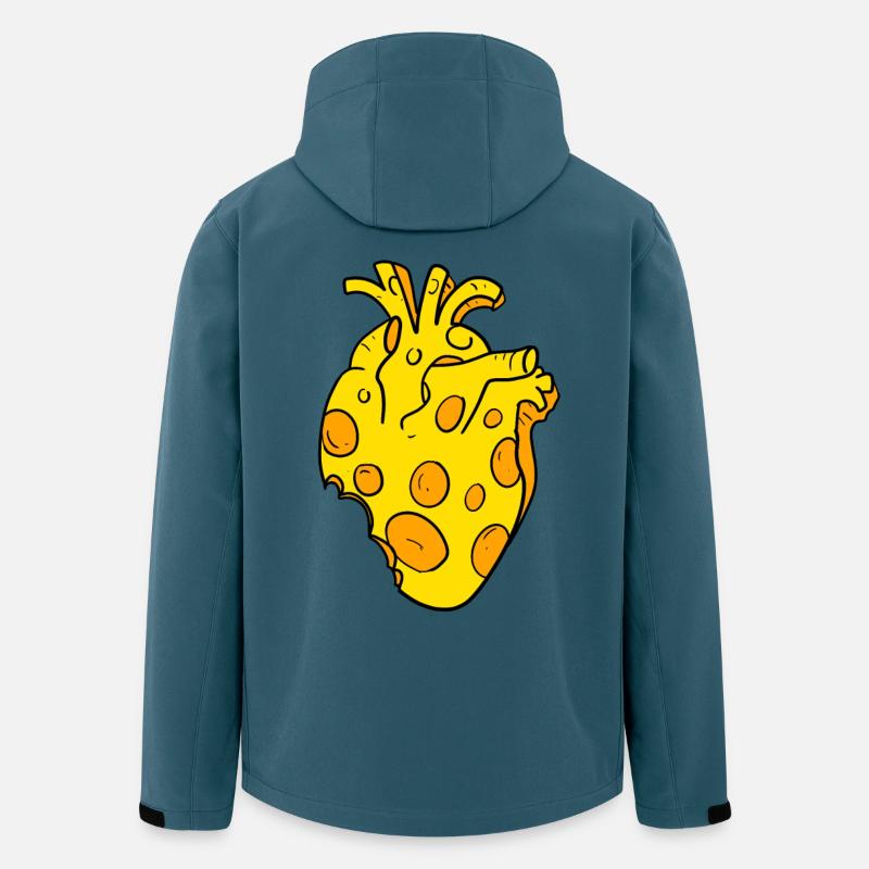 Käse Herz - Recycelte Männer Softshell-Jacke von Stanley/Stella - Dunkles Petrol
