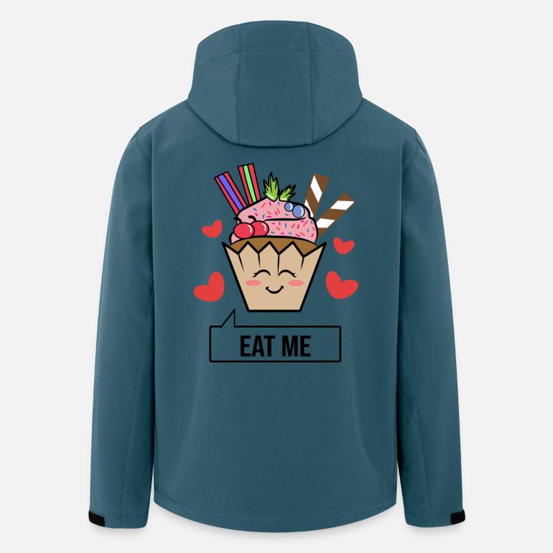 Herz Naschen Nachspeise Statement Süßigkeiten - Recycelte Männer Softshell-Jacke von Stanley/Stella - Dunkles Petrol