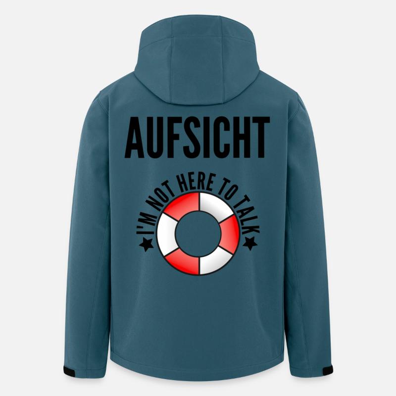 AUFSICHT Badeaufsicht - Recycelte Männer Softshell-Jacke von Stanley/Stella - Dunkles Petrol