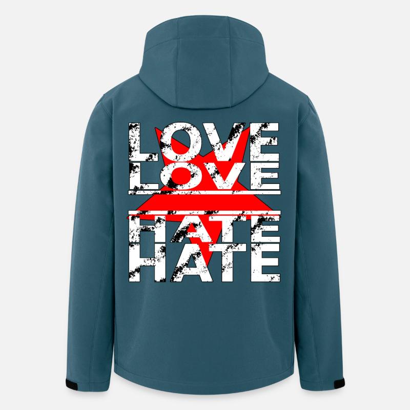 love love hate hate - Recycelte Männer Softshell-Jacke von Stanley/Stella - Dunkles Petrol