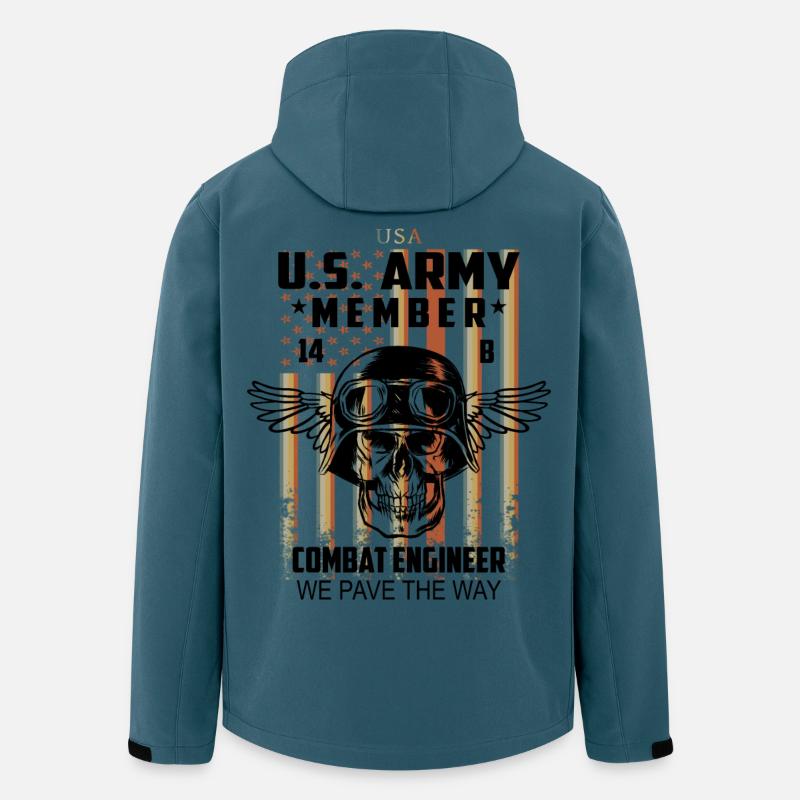 US Army Kampf Techniker - Recycelte Männer Softshell-Jacke von Stanley/Stella - Dunkles Petrol