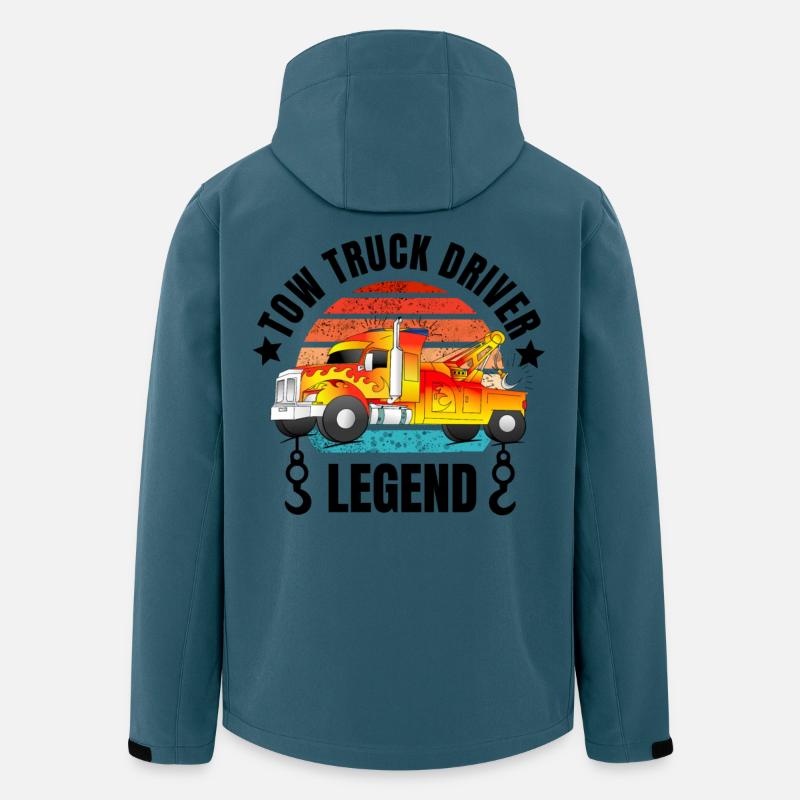 Conducteur de dépanneuse Legend Sunset - Veste softshell homme en polyester recyclé Stanley/Stella - bleu pétrole foncé