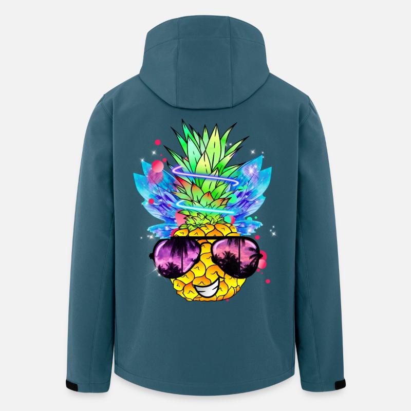 Ananas Kunst - Recycelte Männer Softshell-Jacke von Stanley/Stella - Dunkles Petrol