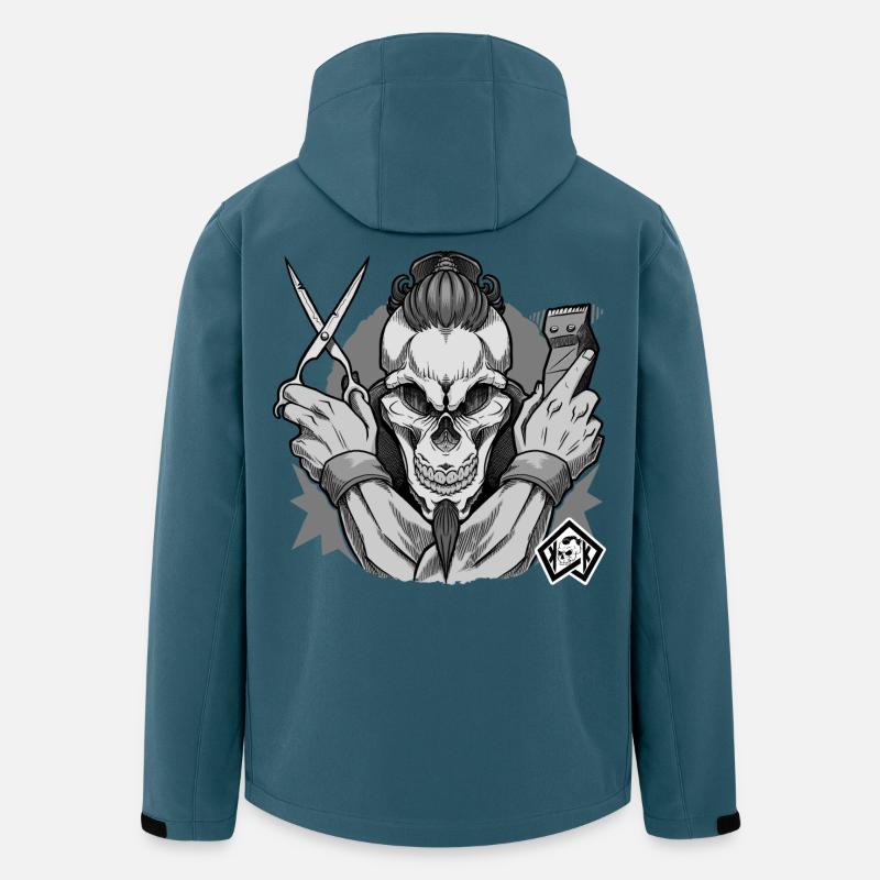 Coiffeur, Barbier, Coupe de cheveux, Maître Coiffeur - Veste softshell homme en polyester recyclé Stanley/Stella - bleu pétrole foncé